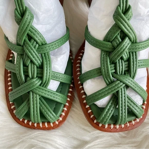 ULLA JOHNSON Tula Knotted High Heel Sandal in Lichen US8 EU38 - Picture 13 of 16